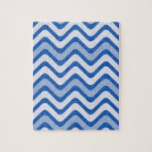 Wavy Blue Pattern Legpuzzel (Verticaal)