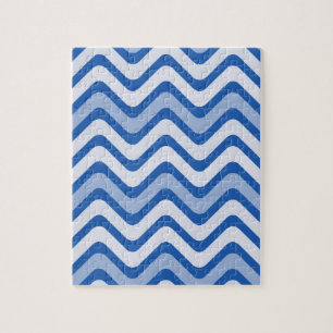 Wavy Blue Pattern Legpuzzel