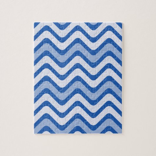 Wavy Blue Pattern Legpuzzel (Verticaal)