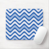 Wavy Blue Pattern Muismat (Met muis)