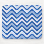 Wavy Blue Pattern Muismat (Voorkant)