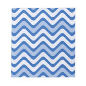 Wavy Blue Pattern Notitieblok (Voorkant)
