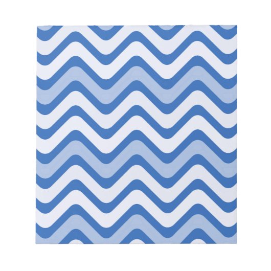 Wavy Blue Pattern Notitieblok (Voorkant)