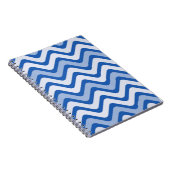 Wavy Blue Pattern Notitieboek (Rechterzijde)