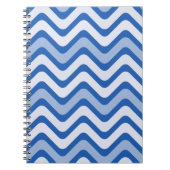 Wavy Blue Pattern Notitieboek (Voorkant)