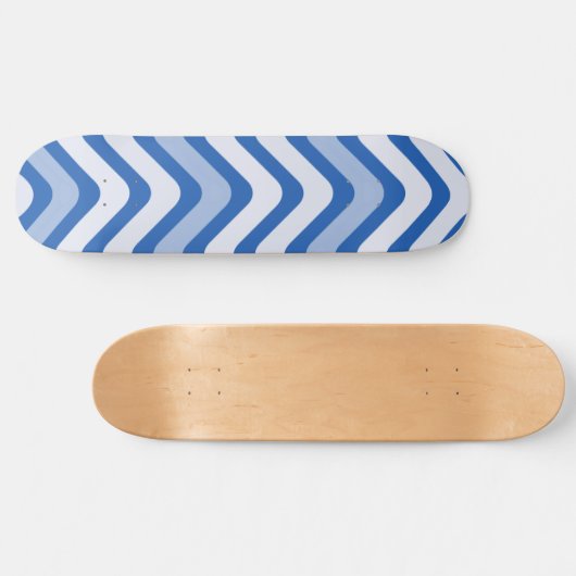 Wavy Blue Pattern Persoonlijk Skateboard (Horizontaal)