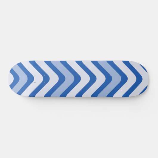 Wavy Blue Pattern Persoonlijk Skateboard (Horizontaal)