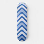 Wavy Blue Pattern Persoonlijk Skateboard (Voorkant)