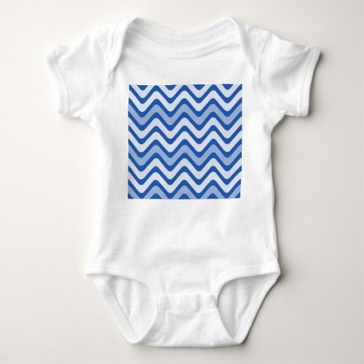 Wavy Blue Pattern Romper (Voorkant)