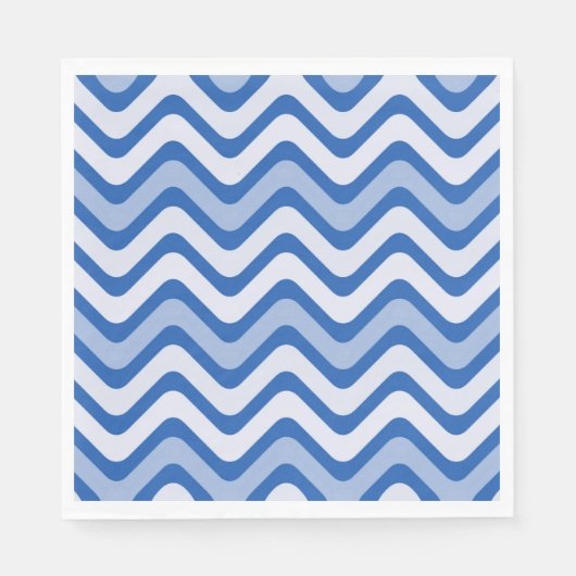 Wavy Blue Pattern Servet (Voorkant)