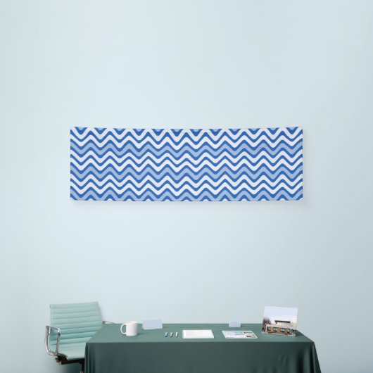 Wavy Blue Pattern Spandoek (Beurs)