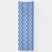 Wavy Blue Pattern Spandoek (Verticaal)