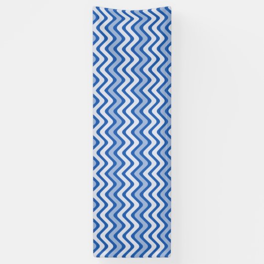 Wavy Blue Pattern Spandoek (Verticaal)