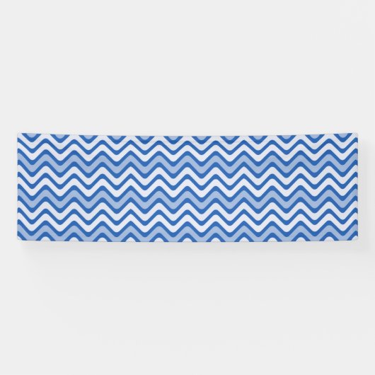 Wavy Blue Pattern Spandoek (Horizontaal)