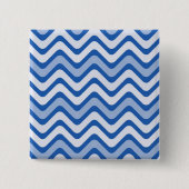 Wavy Blue Pattern Vierkante Button 5,1 Cm (Voorkant)