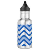 Wavy Blue Pattern Waterfles (Rechts)