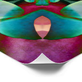 Wavy Blue Pink en Blue Green Kaleidoscope Poster (Hoek)