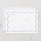 Wavy Blue Vrijgezellenfeest Recept Kaart (Voorkant)