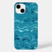 Wavy Blue Zee Pattern Case-Mate iPhone Case (Achterkant)