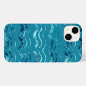 Wavy Blue Zee Pattern Case-Mate iPhone Case (Achterkant (horizontaal))