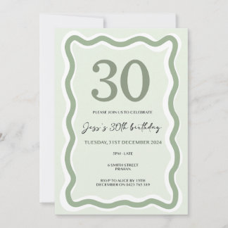 Wavy Border 30e uitnodiging