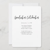 Wavy Border Bow Black Photo Graduation Party Kaart (Achterkant)