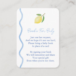 Wavy Border Bring Boek voor Baby Jongen Douche Informatiekaartje