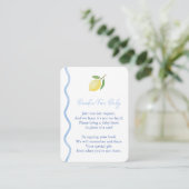 Wavy Border Bring Boek voor Baby Jongen Douche Informatiekaartje (Staand voorkant)