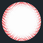 Wavy Border Christmas Blank Aangepast Ronde Sticker<br><div class="desc">Wavy patroon rand in rood en wit. Stickers met een kerstthema. Jouw tekst of handgeschreven bericht toevoegen voor aanpassing</div>