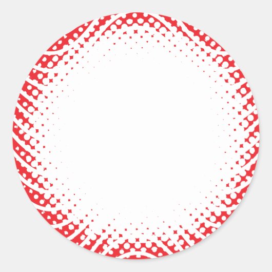 Wavy Border Christmas Blank Aangepast Ronde Sticker (Voorkant)