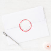 Wavy Border Christmas Blank Aangepast Ronde Sticker (Envelop)