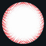 Wavy Border Christmas Blank Aangepast Ronde Sticker<br><div class="desc">Wavy patroon rand in rood en wit. Stickers met een kerstthema. Jouw tekst of handgeschreven bericht toevoegen voor aanpassing</div>