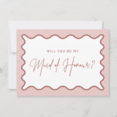 Wavy Border Maid of Honor proposal Kaart (Voorkant)