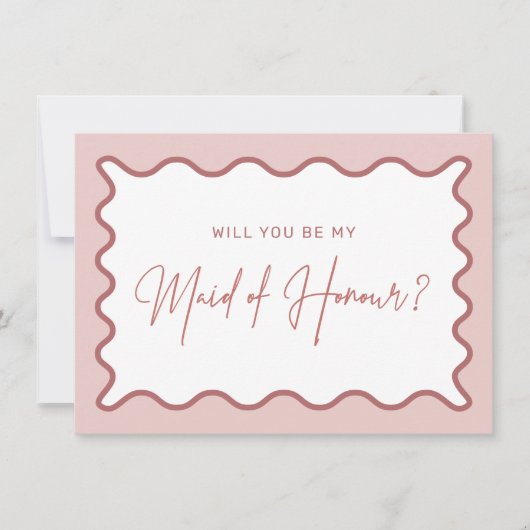 Wavy Border Maid of Honor proposal Kaart (Voorkant)