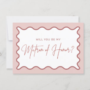 Wavy Border Matron of Honor proposal Kaart