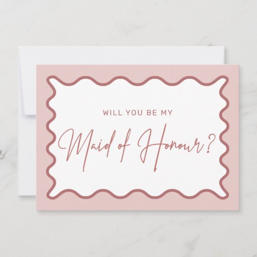 Wavy Border Matron of Honor proposal Kaart (Voorkant)