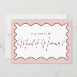 Wavy Border Matron of Honor proposal Kaart
