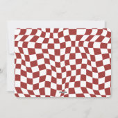 Wavy Border Moderne Retro Kerstfoto Feestdagenkaart (Achterkant)