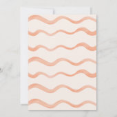 Wavy Border Rustic Oranje Baby shower Kaart (Achterkant)