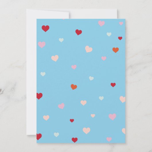 Wavy border schattig ontwerp voor een baby boy aankondiging (Achterkant)