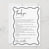 Wavy border, Wavy lijst, modern, bedankt kaart (Voorkant)