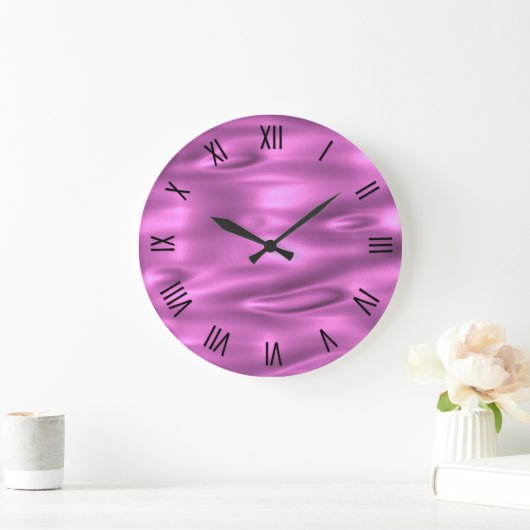 Wavy Bright met Numerieke wandklok (Huis)