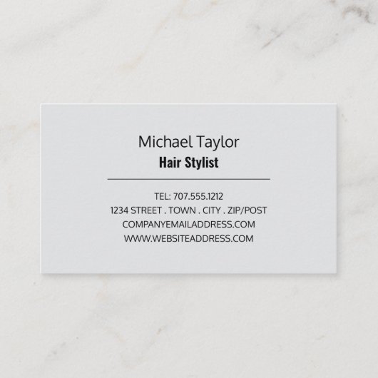 Wavy Brown Hair, Hair Stylist, Hair Salon Visitekaartje (Achterkant)