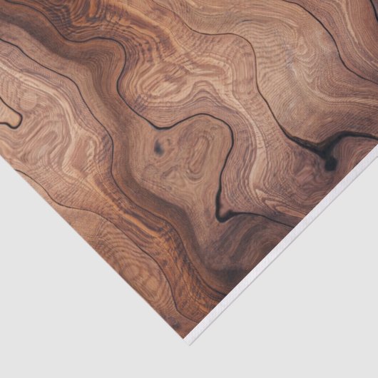 Wavy Brown Wood Texture Structure Tissuepapier (Detail)