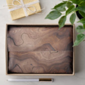 Wavy Brown Wood Texture Structure Tissuepapier (Geschenk)