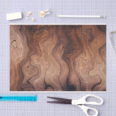Wavy Brown Wood Texture Structure Tissuepapier (Craft)