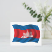 Wavy cambodia Flag Briefkaart (Staand voorkant)