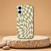 Wavy Checkerboard Moderne iPhone 16 hoesjes