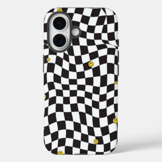Wavy Checkerboard Smiley Streetwear Case