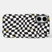 Wavy Checkerboard Smiley Streetwear Case (Achterkant (horizontaal))